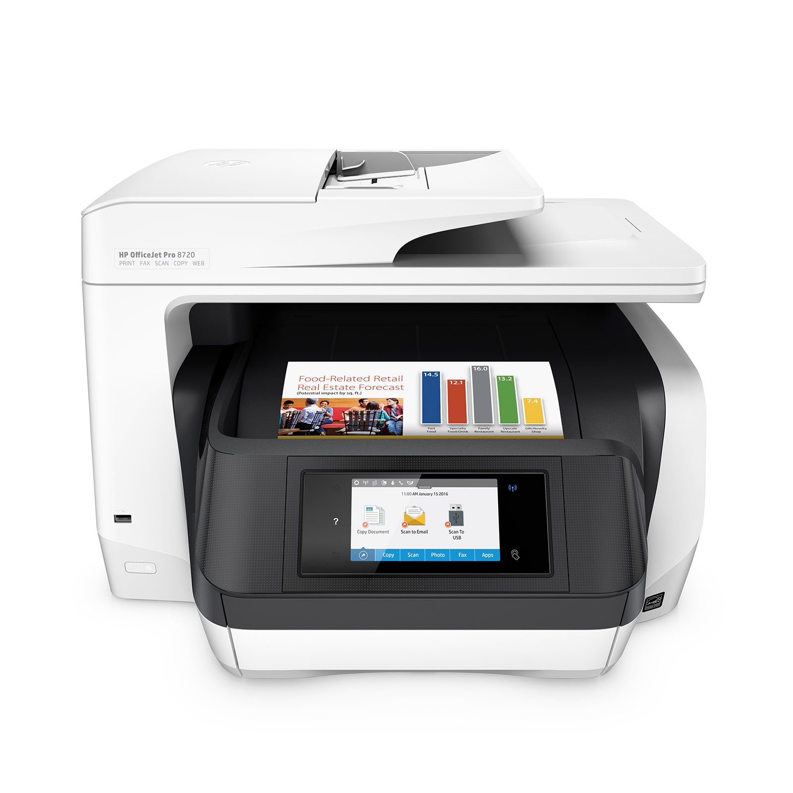 HP OfficeJet Pro 8720 printer — compatible cartridges available